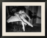 Premier Ballerina Semionova Tying Her Toe Shoe Before a Performance at the Great Theater