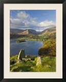 Grasmere Lake and Village from Loughrigg Fell  Lake District  Cumbria  England