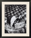 Pannetone  a Bottle of Champagne and a Glass Sitting on a Platter