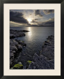 Clew Bay at Dusk Looking Towards Clare Island  County Mayo  Connacht  Republic of Ireland