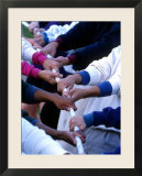 Multiracial Team Playing Tug of War  Portland  Oregon