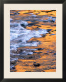 Scenic of Moving Water Reflecting Sunlit Canyon Walls  Colorado