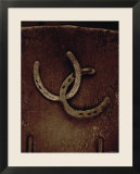 Lucky Horse Shoes on Rust Metallic