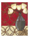 Composition in Red  Gold  Cream I