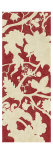 Linen Silhouette on Red I