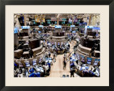 An high angle view of the New York Stock Exchange's trading floor