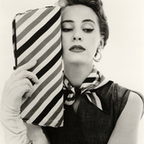 Barbara Miura with Madame Crystal Handbag and Neck Tie  1953