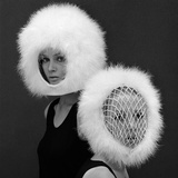 Two Capsule Line Feathered Helmets  1960s