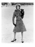 Christian Dior Tweed Suit with Cap and Scarf  1961