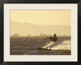 Kite Boarding in the Sacramento River  Sherman Island  Rio Vista  California