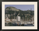 Sailboats Moored in Gibraltar Bay