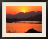 Sunset Over West Lake in Hangzhou  Hangzhou  Zhejiang  China