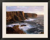 Eshaness Cliffs and Lighthouse  Shetland Islands  Scotland  United Kingdom  Europe