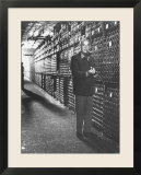 Baron Philippe De Rothschild in a Wine Cellar at Chateau Mouton Rothschild