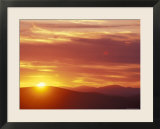 Sunset over the White Mountains in New Hampshire