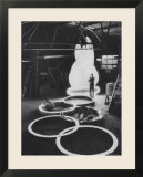 Preparations For the Olympics  Olympic Symbol Being Made in Neon