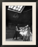 Ballet Master with Ballerinas Practicing Classic Exercise in Rehearsal Room at Grand Opera de Paris