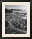 Two Golfers Playing on a Putting Green at Pebble Beach Golf Course