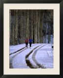 Women Jogging in a Wintery Park City  Park City  Utah  USA