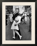 American Sailor Clutching a White-Uniformed Nurse in a Passionate Kiss in Times Square