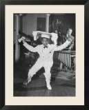 Waiter Dancing with a Tray on His Head