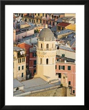 Bell Tower of a Cathedral and Surrounding Buildings  Vernazza  Italy