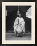 High Priest Matsutaro Suzuki Standing Outside Inari Shrine