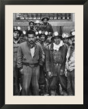 Miners with Boss of Communist Run Miners Union in Bolivia Ireno Pimentel