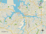 Political Map of Portsmouth  VA