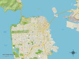 Political Map of San Francisco  CA