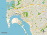 Political Map of San Diego  CA