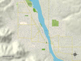 Political Map of Wenatchee  WA