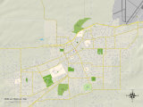 Political Map of Walla Walla  WA