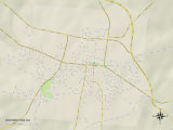 Political Map of Washington  GA