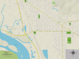 Political Map of Wood River  IL