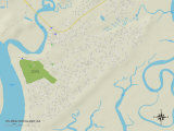Political Map of Wilmington Island  GA