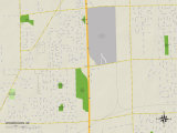 Political Map of Woodhaven  MI
