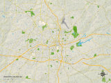 Political Map of Winston-Salem  NC