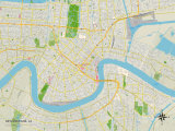 Political Map of New Orleans  LA
