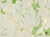 Political Map of Dedham  MA