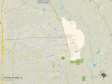 Political Map of Warner Robins  GA