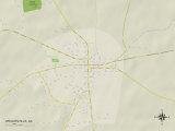 Political Map of Wrightsville  GA