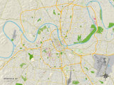 Political Map of Nashville  TN