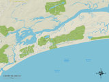 Political Map of Kiawah Island  SC
