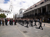 Army Band Marching for the Changing of the Presidential Guard Ceremony  Plaza De La Independencia  
