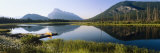 Reflection of Mountains in Water  Vermillion Lakes  Banff National Park  Alberta  Canada