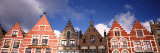 View of Colorful Buildings  Main Square  Bruges  West Flanders  Flemish Region  Belgium