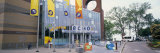 Flags in Front of Building  Echo Lake Aquarium and Science Center  Lake Champlain  Vermont
