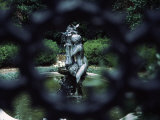 Fountain in a Garden  Savannah  Chatham County  Georgia  USA