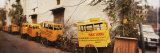 Public School Rickshaws Parked in Front of a Building  Old Delhi  Delhi  India